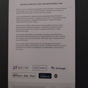Bose noise canceling headphones 700